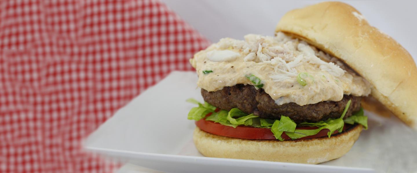 Cheesy Crab Dip Burger Recipe