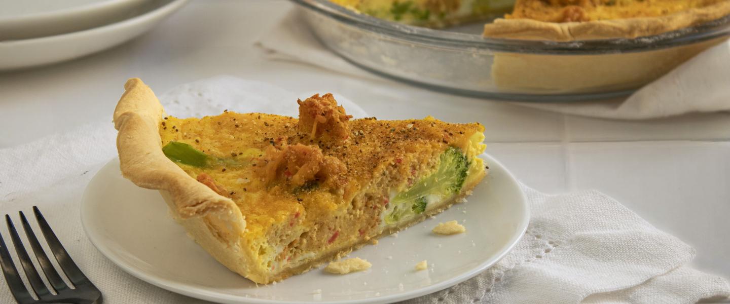 Crab Cake Quiche