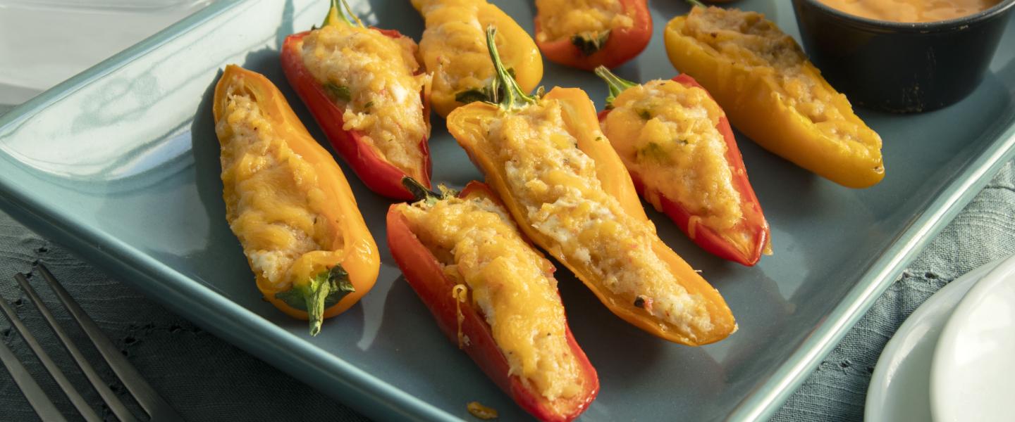 Crab Cake Stuffed Peppers