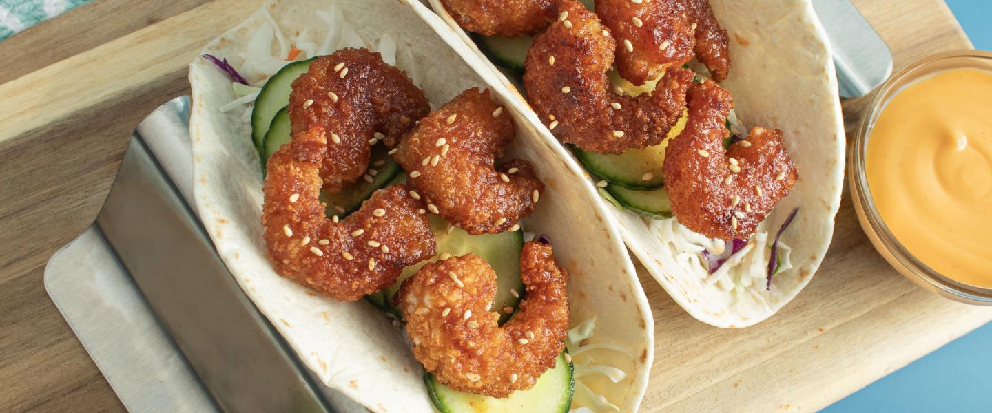 Korean Shrimp Tacos