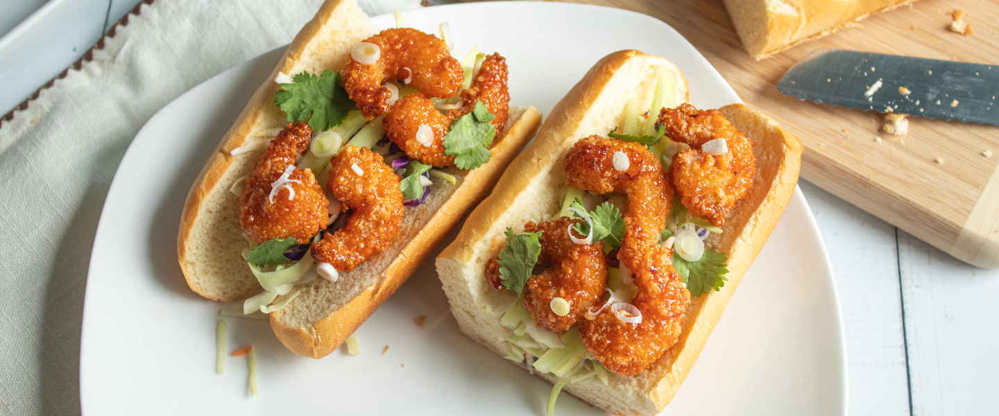 Hot Honey Shrimp Bahn Mi