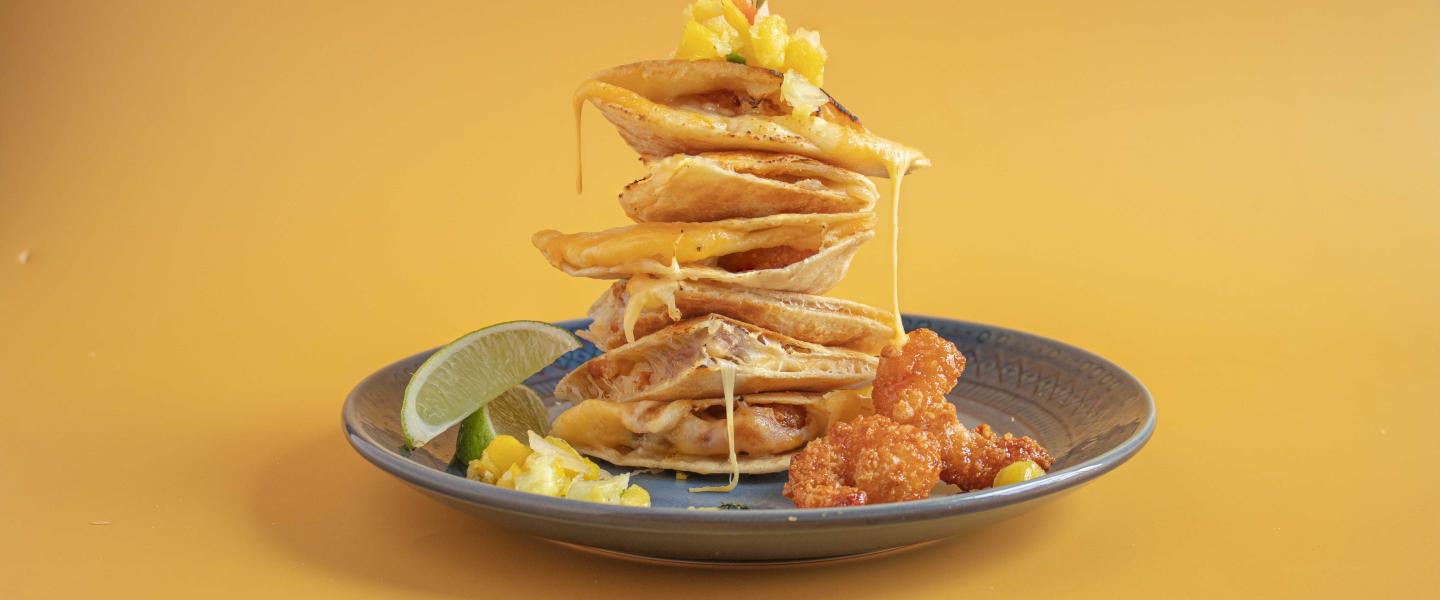 Hot Honey Shrimp Quesadilla
