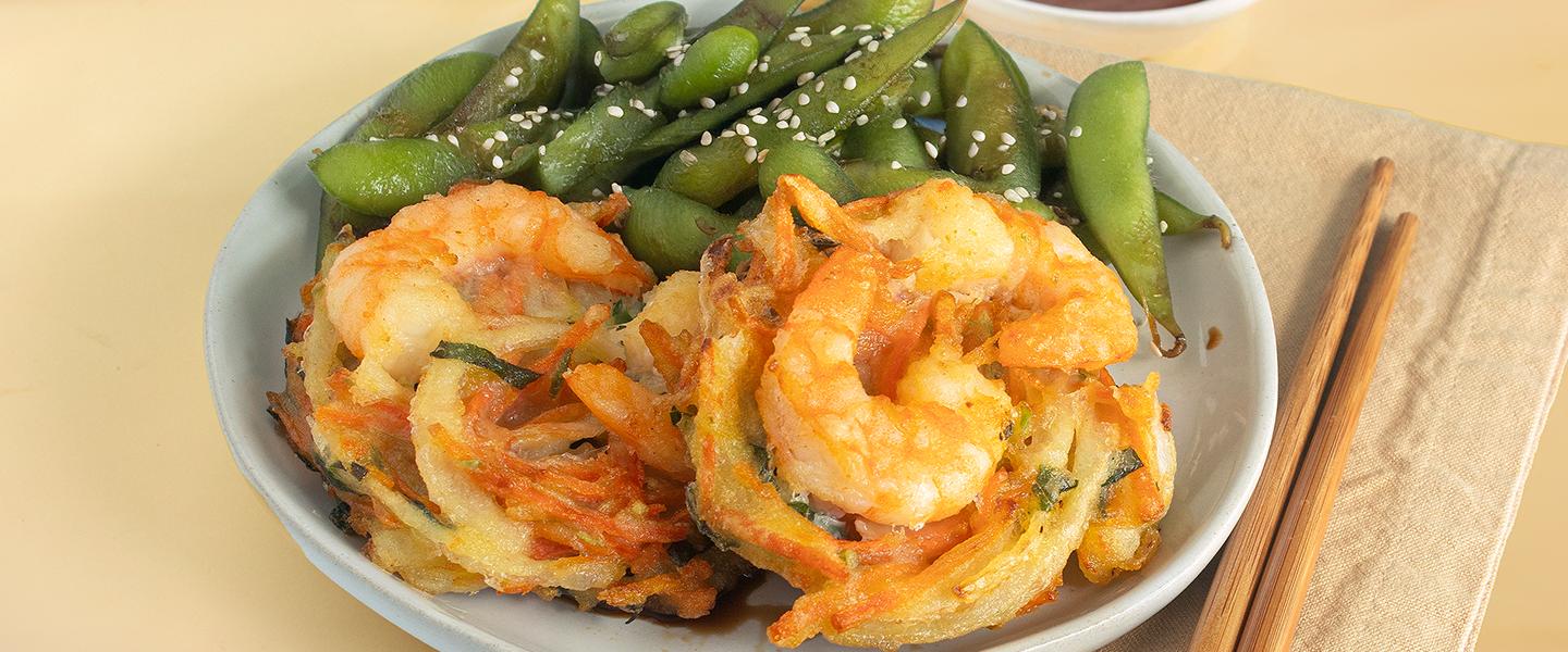 edamame shrimp birds nest