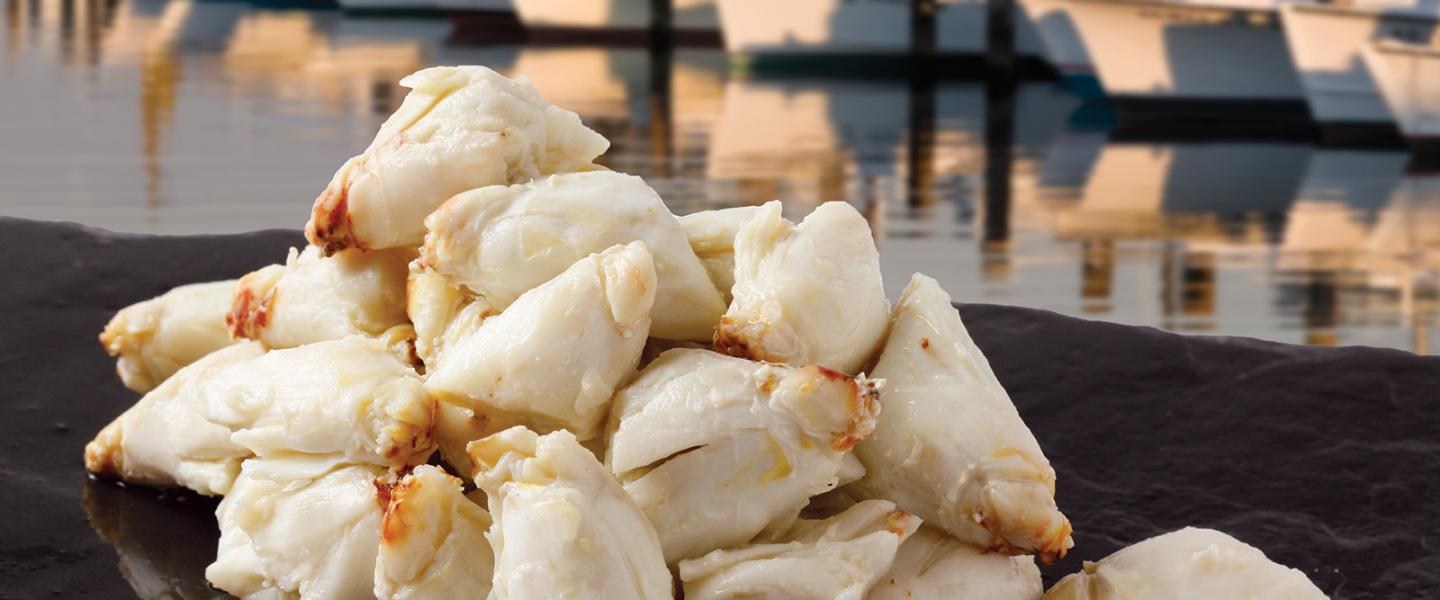 55/75 Jumbo Lump Pelagicus crab meat (#4002010) | Handy Crab