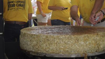 World's Largest Crab Cake at 300lbs