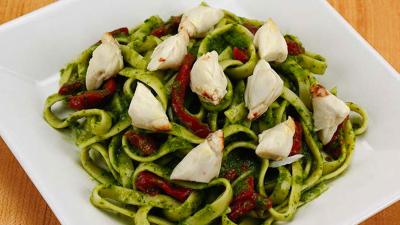 Chimichurri Crab & Roasted Red Pepper Pasta Recipe