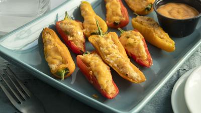 Crab Cake Stuffed Peppers