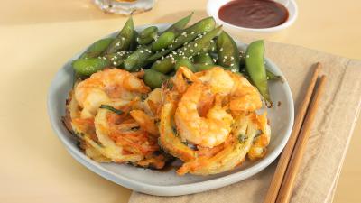 edamame shrimp birds nest