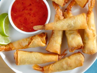 Crispy Shrimp Wraps